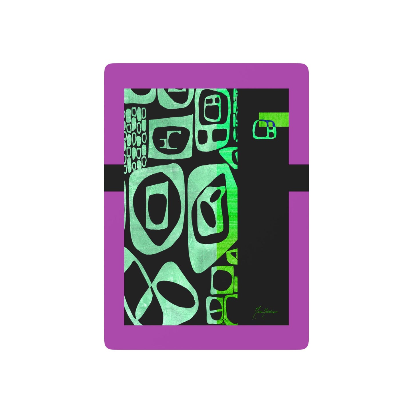 Rug Run Purple; Artistic Bridge/Poker Playing Cards Set - Unique Design for Game Nights & Collectors by artist Marie Frederique