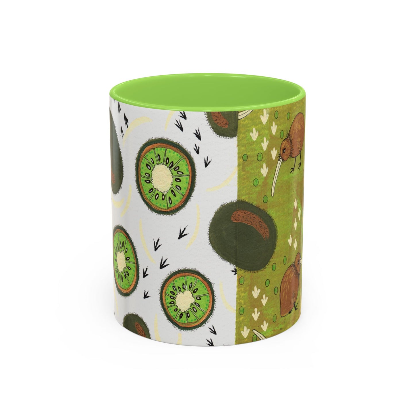 Kiwis and Kiwis Colorful Mug by Artist Marie Frederique