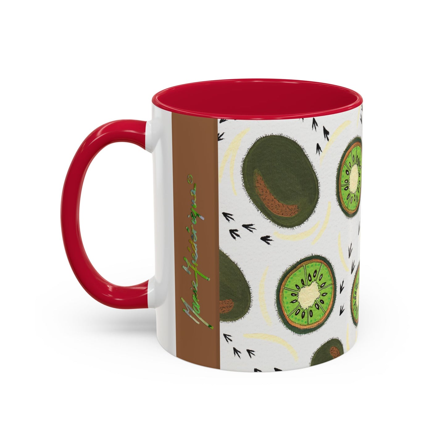 Kiwis and Kiwis Colorful Mug by Artist Marie Frederique