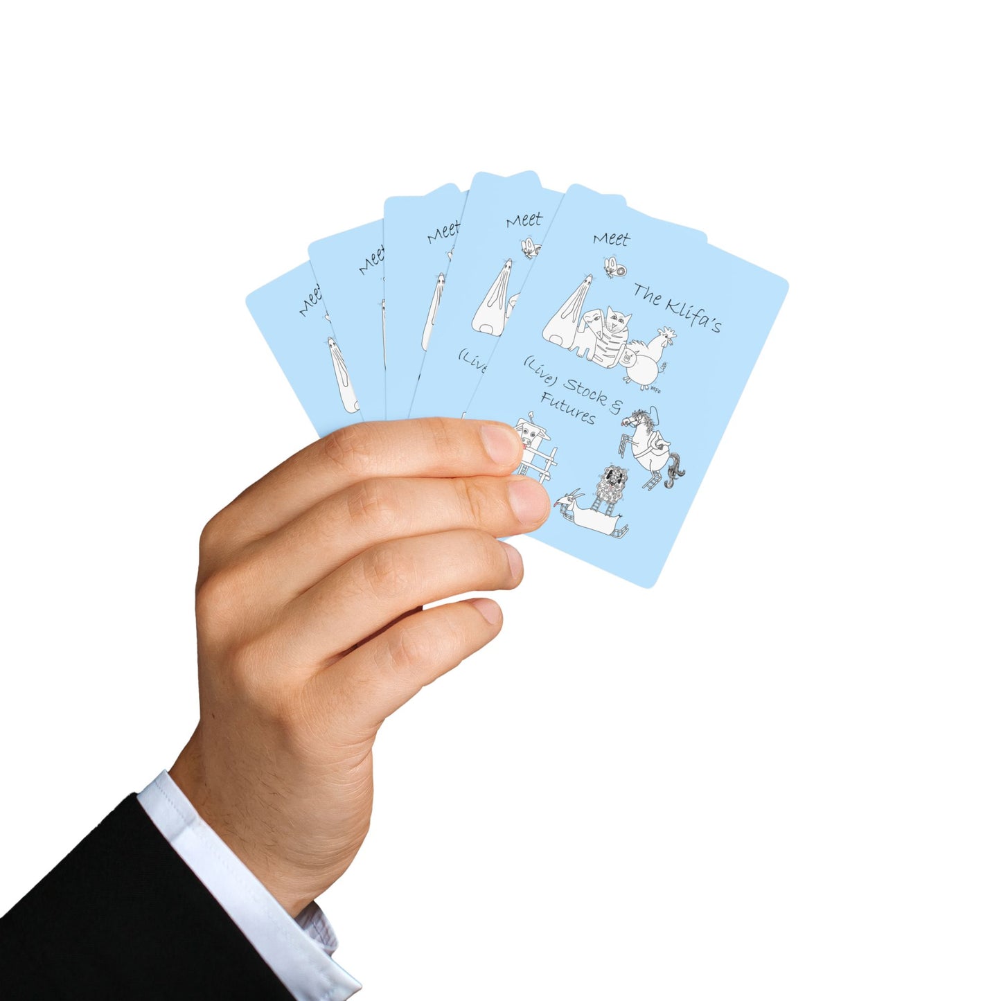 Klifa blue, Custom Playing Cards - Fun & Unique Card Game Set by artist Marie Frederique