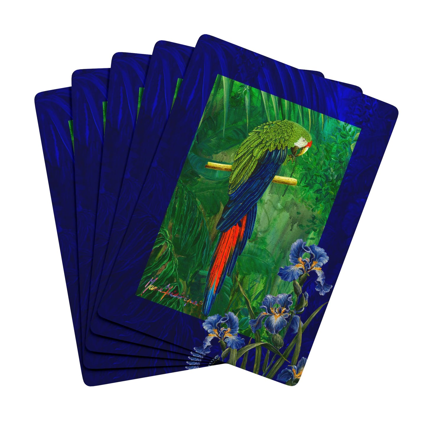 Macaw Parrot 2 Jungle Bridge/Poker Playing Cards - Design by artist Marie Frederique