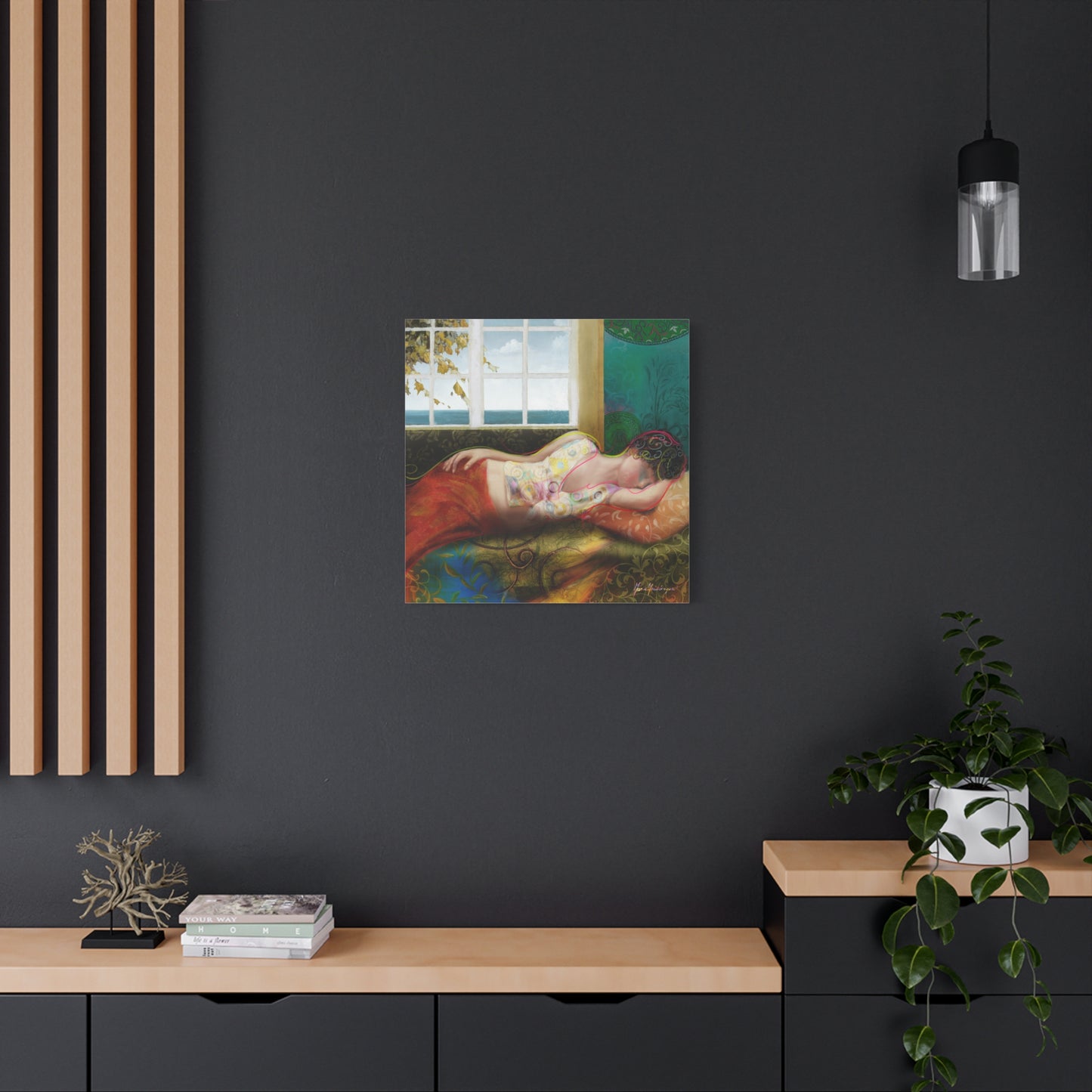 Afternoon nap - Relaxing Art Canvas Print by artist Marie Frederique