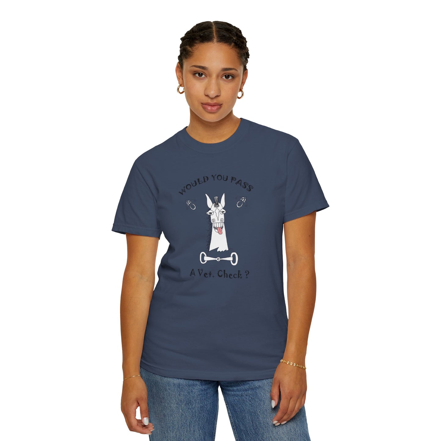 Funny Horse Vet Check T-Shirt by artist Marie Frederique