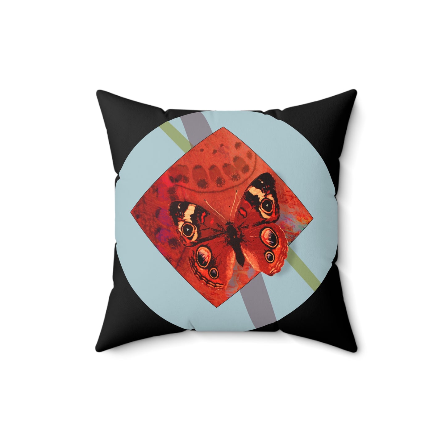 Vibrant Butterfly Faux Suede Pillow | Decorative Cushion for Home Decor, Butterfly Art Pillow, Gift for Nature Lovers, Cozy Accent Pillow