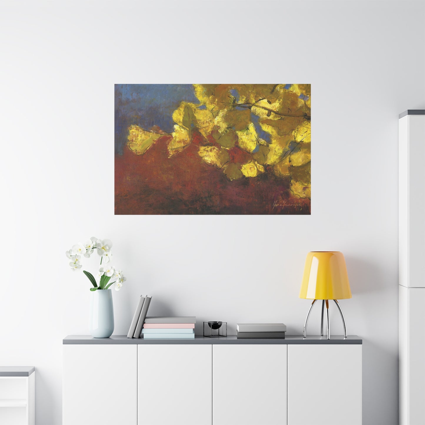 Vibrant Autumn Canvas Art by artist Marie Frederique
