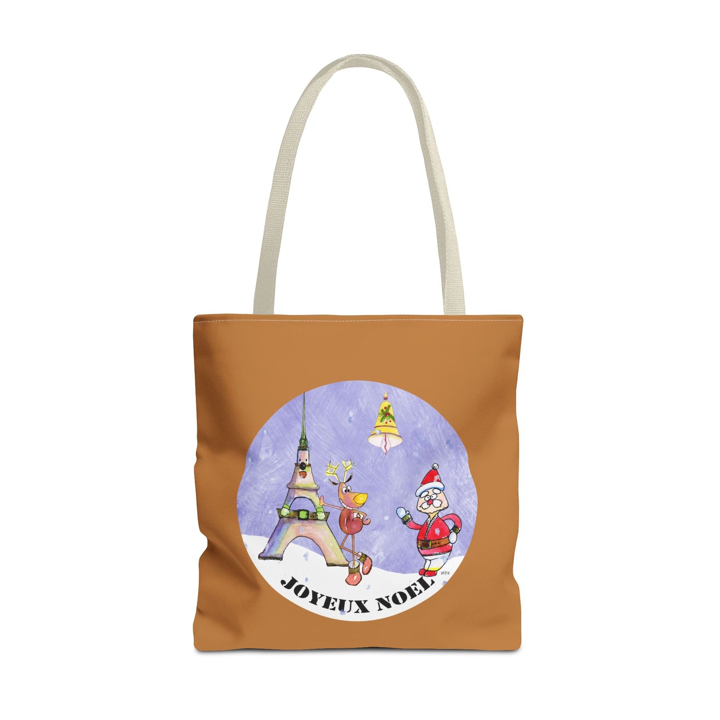 Christmas - French Joyeux Noel, Tote Bag by artist Marie Frederique