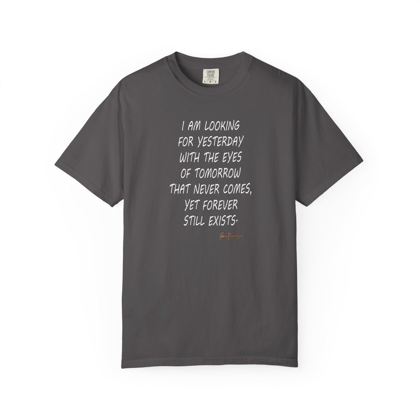 Time travel 'Looking for Yesterday' T-Shirt by artist Marie Frederique