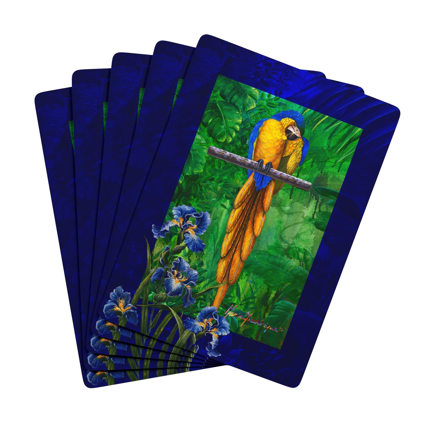 Macaw Parrot Amazon Jungle Bridge/Poker Playing Cards - Design by artist Marie Frederique