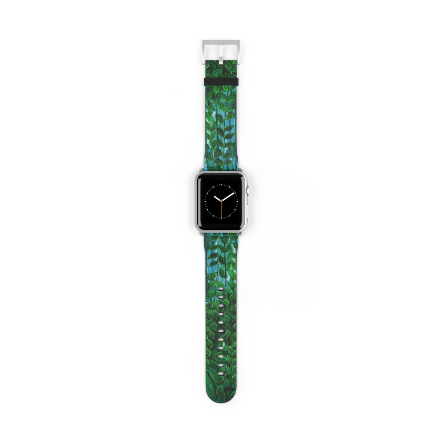 Blue Planet Series, Jungle leaves faux leather Watch Band by artist Marie Frederique
