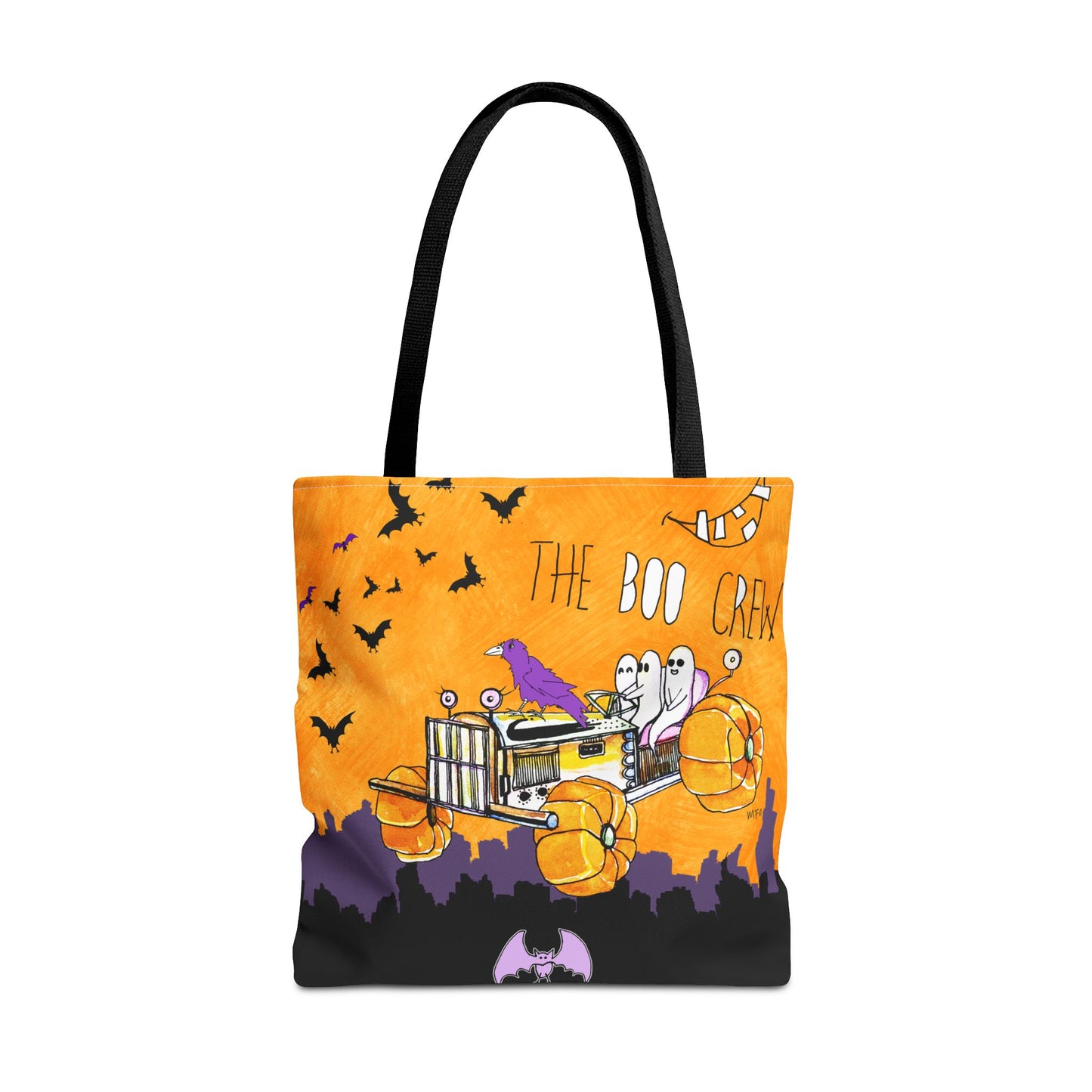 Halloween Tractor Boo Crew, Tote Bag by artist Marie Frederique