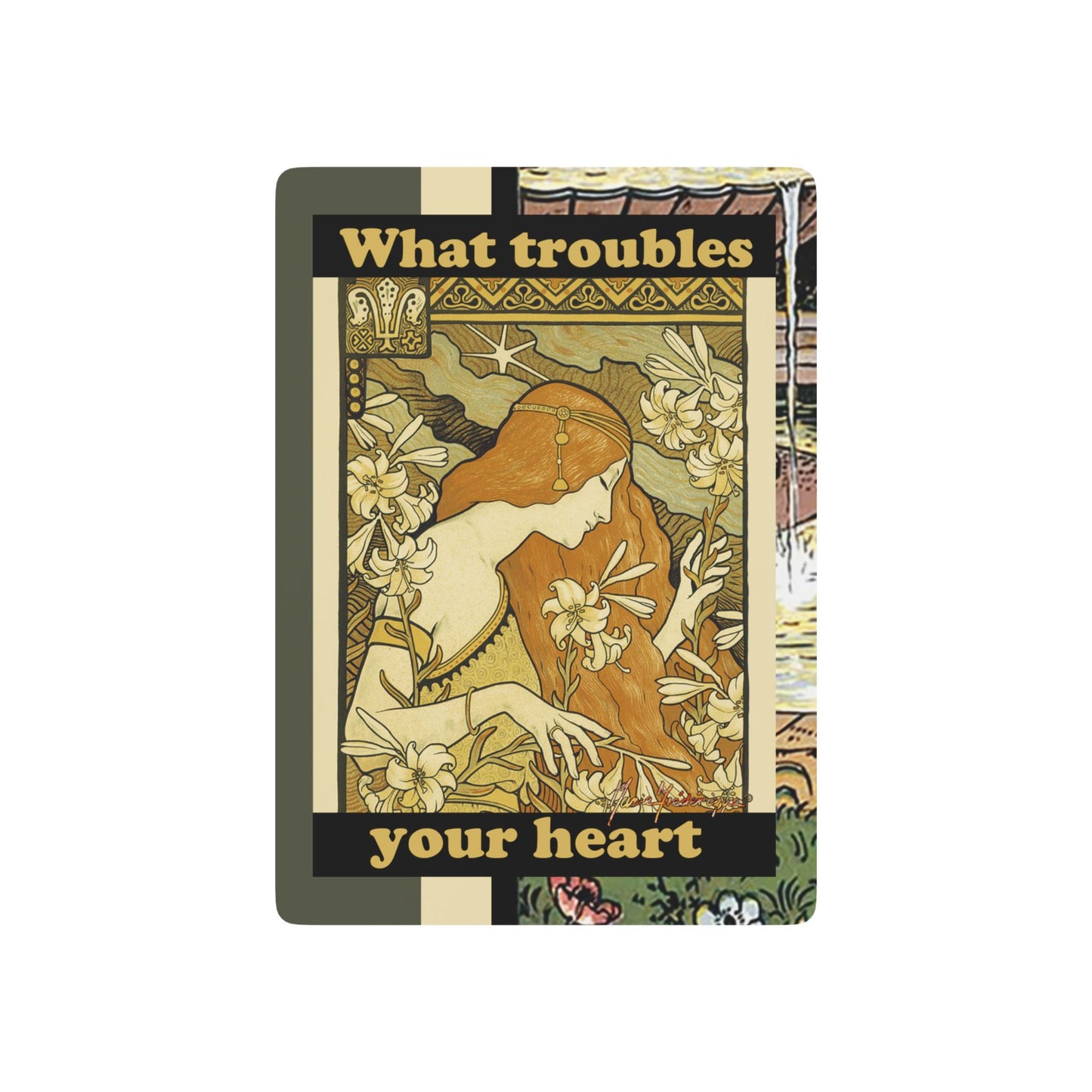 Graphic poster 2 Bridge/Poker Playing Cards - Unique Design for Game Nights by artist Marie Frederique