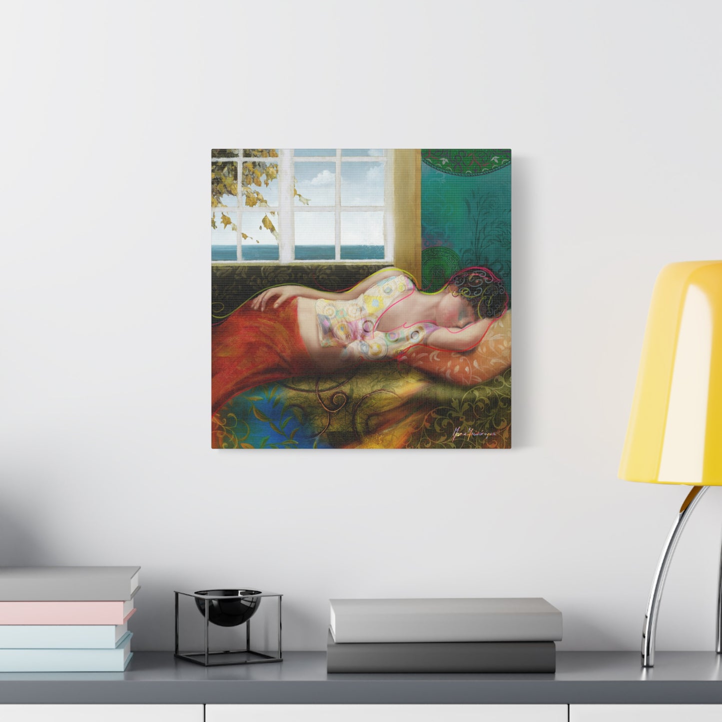 Afternoon nap - Relaxing Art Canvas Print by artist Marie Frederique