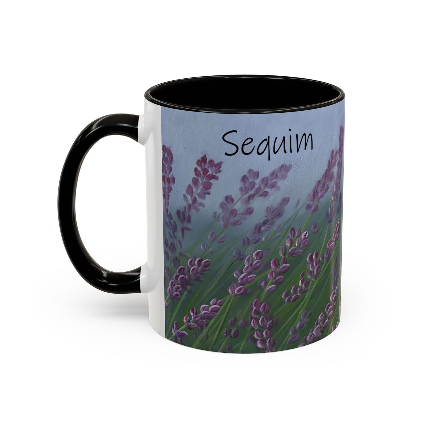 Lavender, Sequim - Colorful Mug by artist Marie Frederique