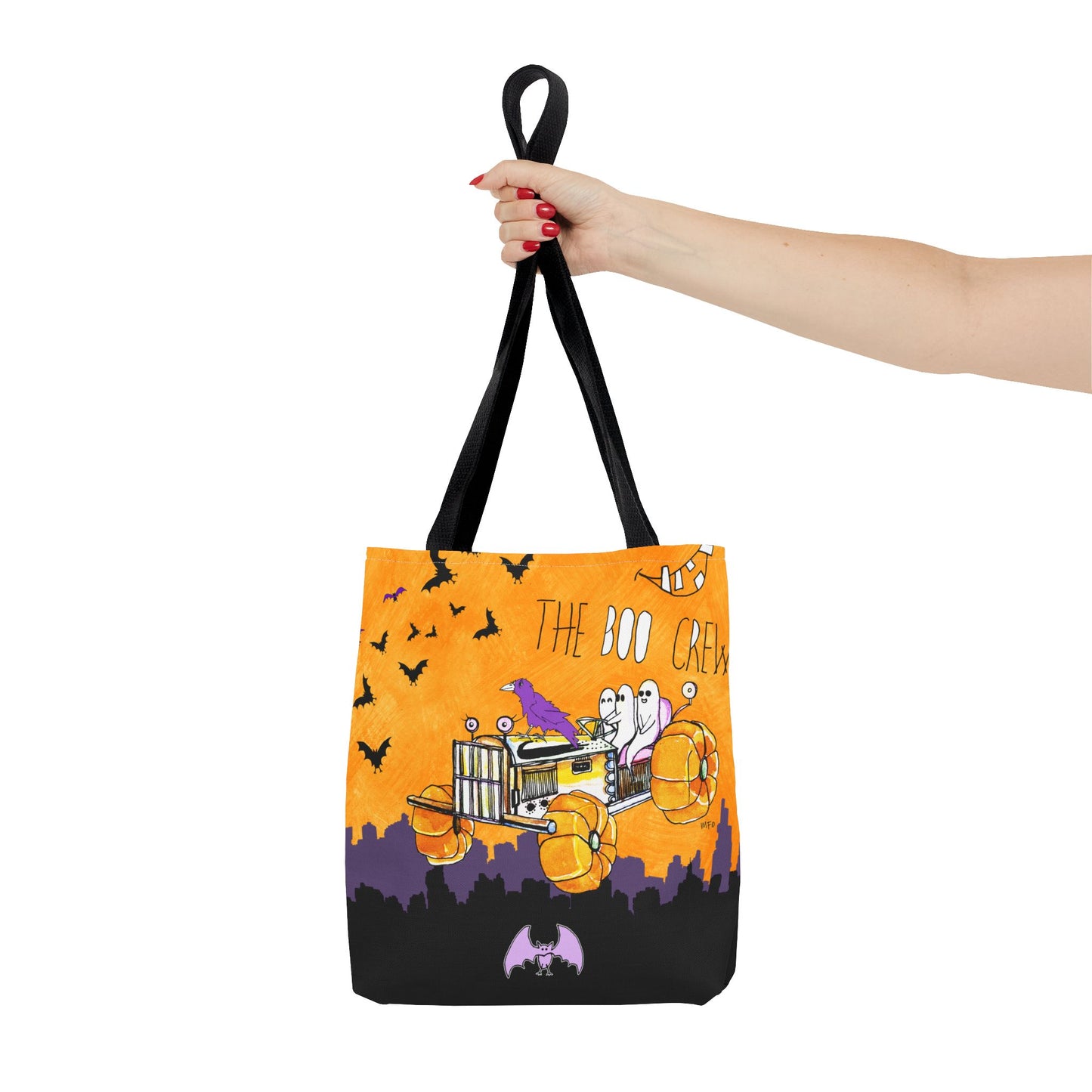 Halloween Tractor Boo Crew, Tote Bag by artist Marie Frederique