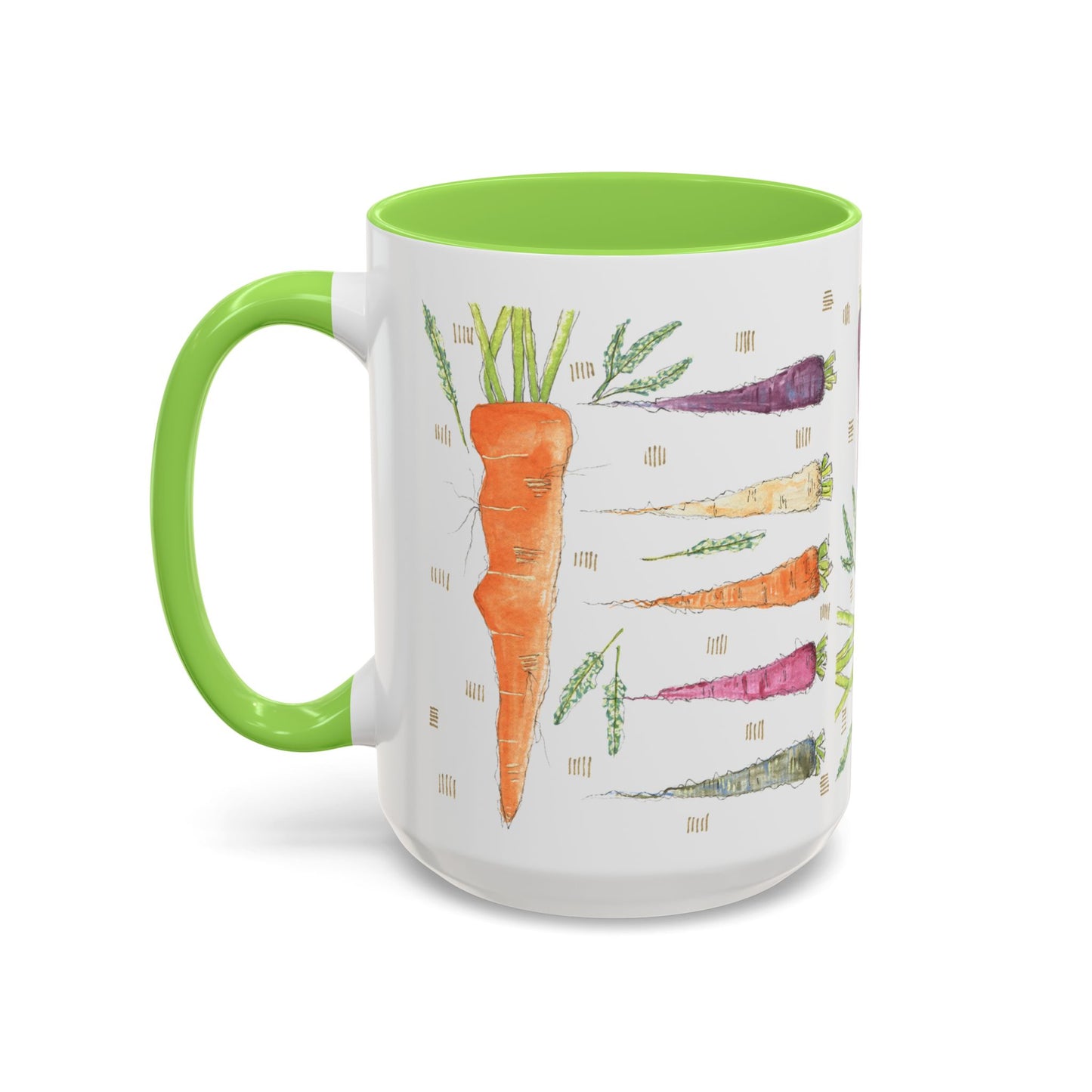 Rainbow Carrot - Colorful Mug by Artist Marie Frederique