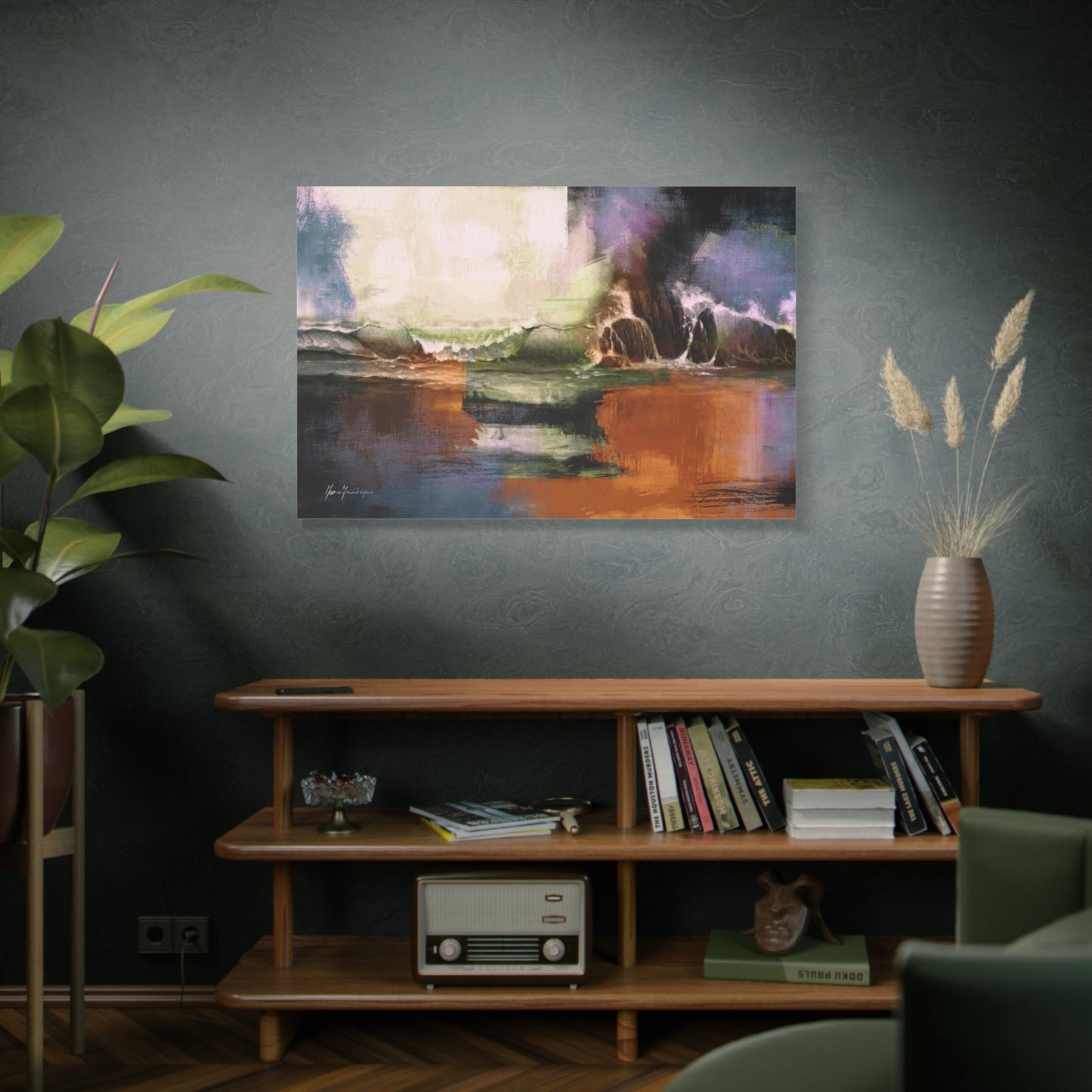 Abstract Ocean Wave Canvas Print by artist Marie Frederique
