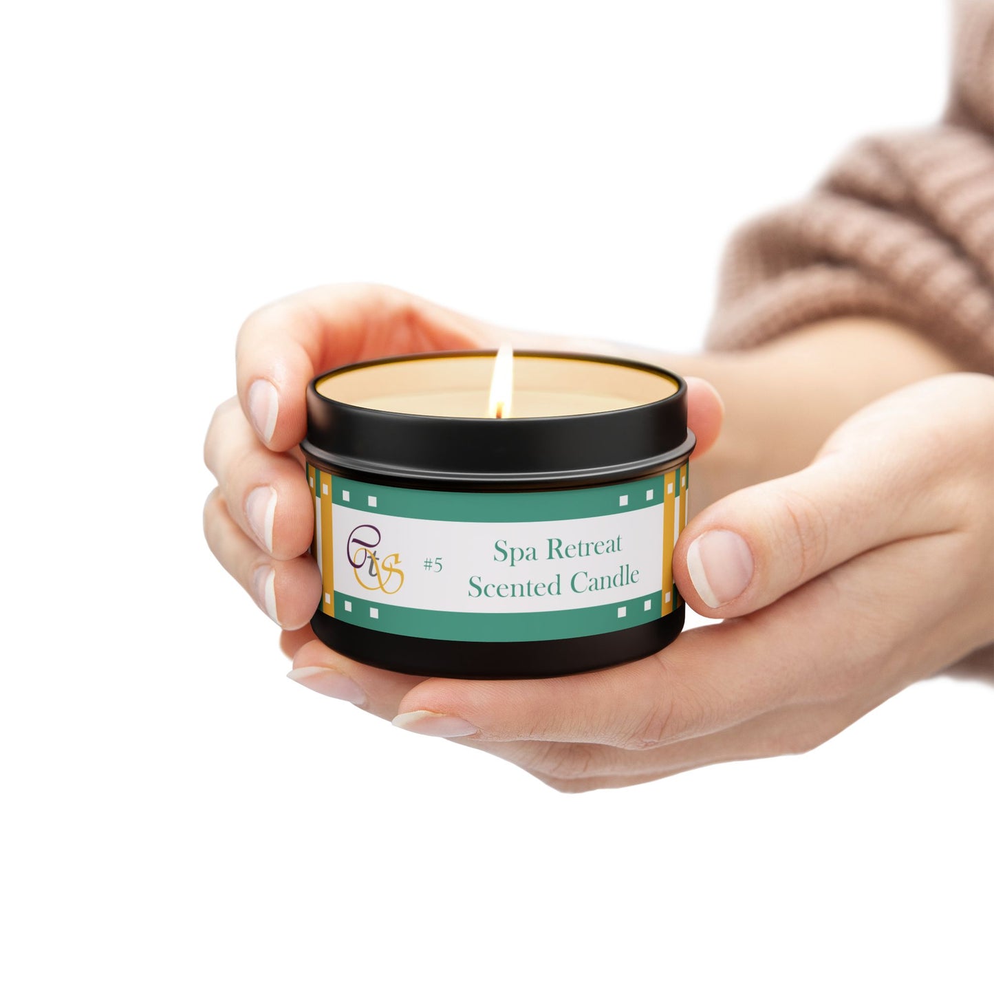 Candle, Equestrian Spa Collection Tin, CTS # 5 "Spa Retreat" Scented Coconut Soy wax blend