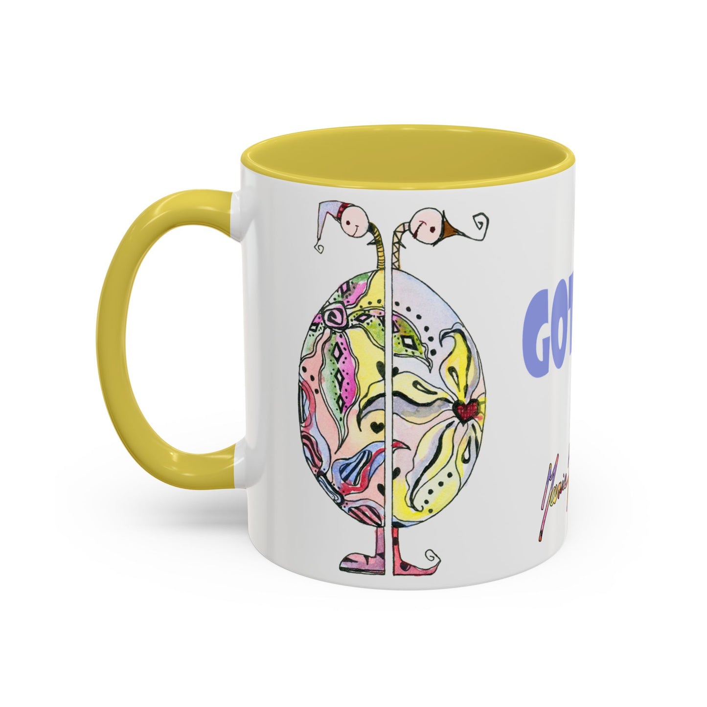 Gotcha back, Whimsical Mug by Artist Marie Frederique