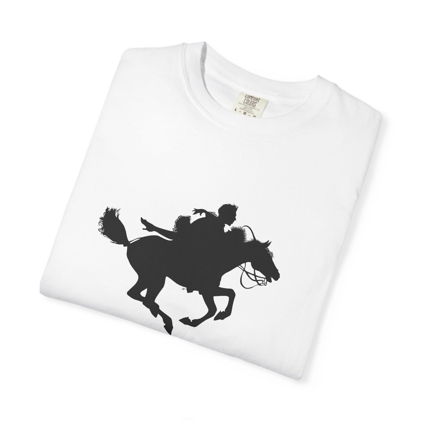 Equestrian Adventure, Runaway couple on a pony by artist Marie Frederique