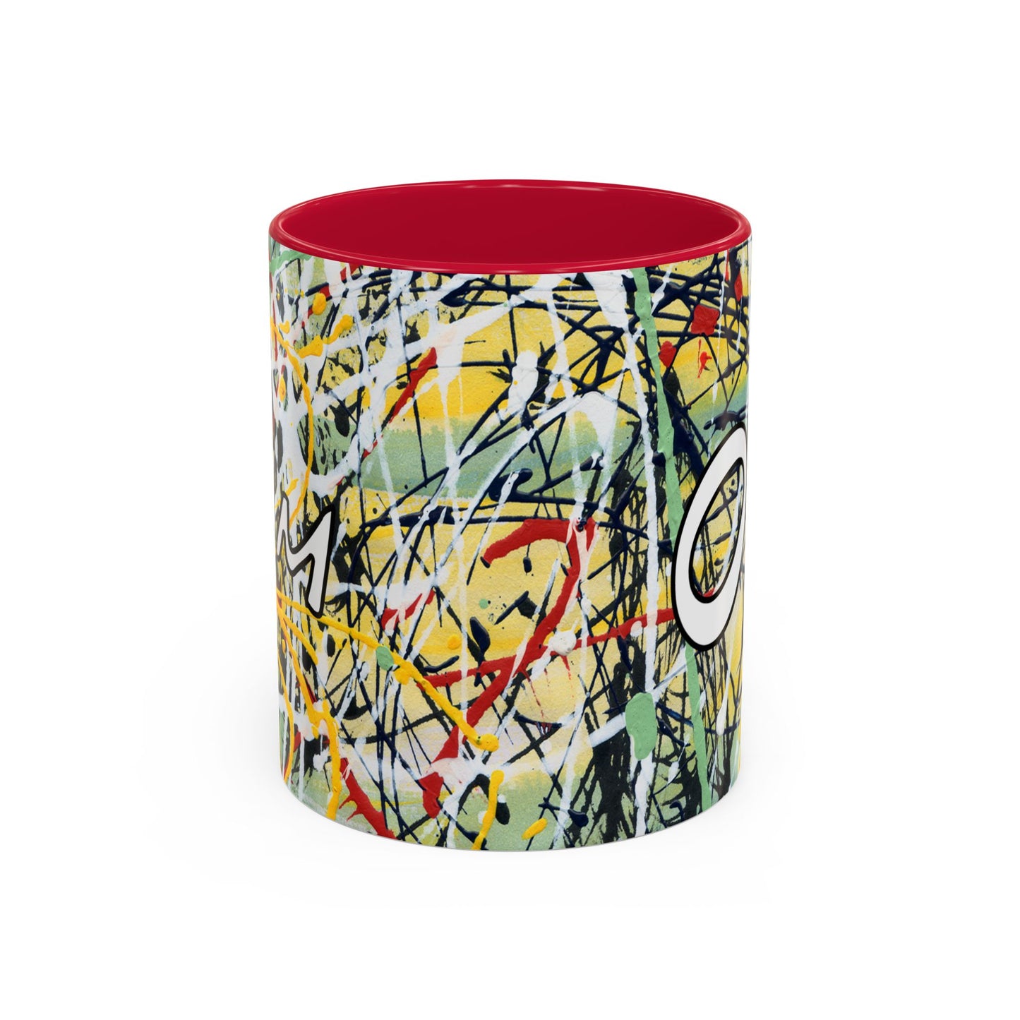 OM/AUM Zen, Abstract expressionist Colorful Mug by Artist Marie Frederique