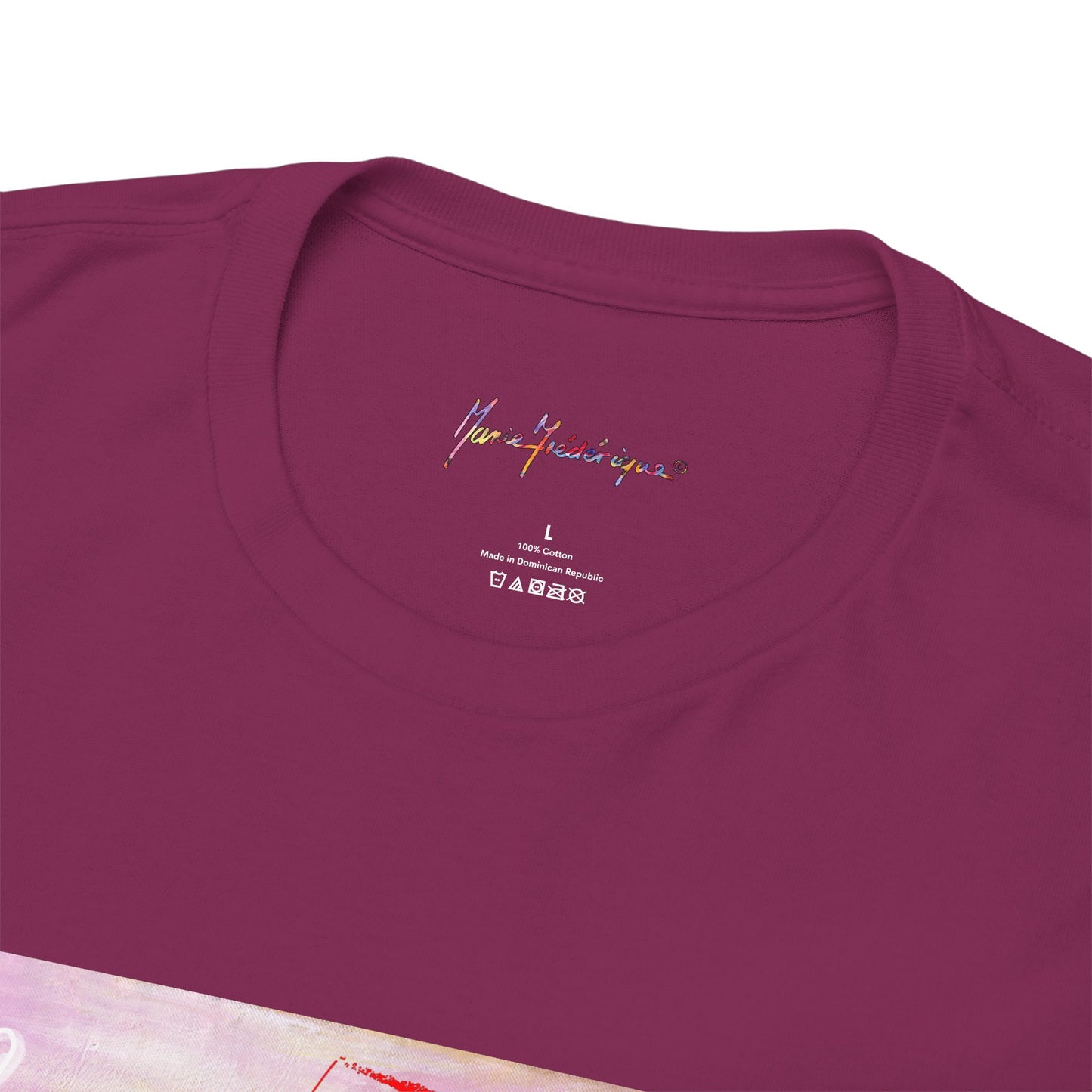Valentine Love Heart Abstract, Unisex Heavy Cotton Tee by artist Marie Frederique