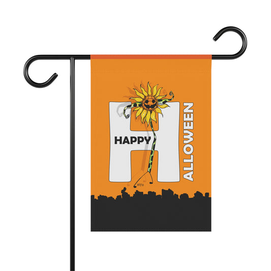 Banner Wall Decor - Hudda Sunflower Pumpkin Halloween Design by artist Marie Frederique