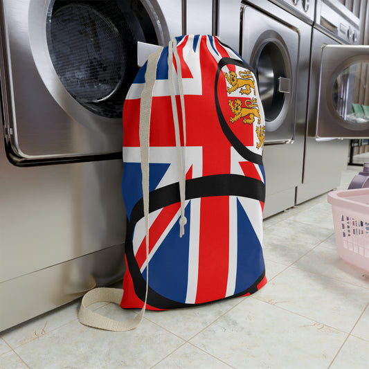 Union Jack Laundry Bag with 3 Lions - by artist Marie Frederique