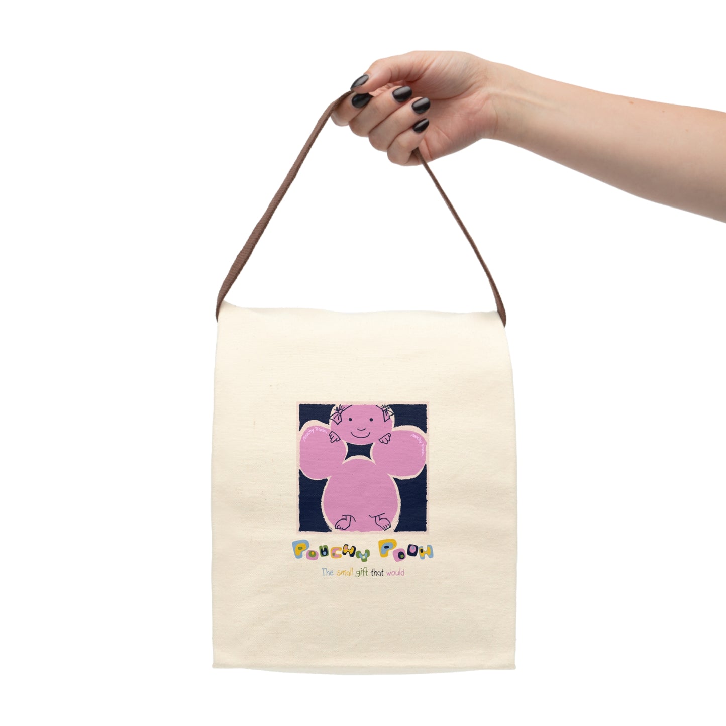 Pouchy Pooh (Pronounced Puchi Poo)Canvas Lunch Bag With Strap