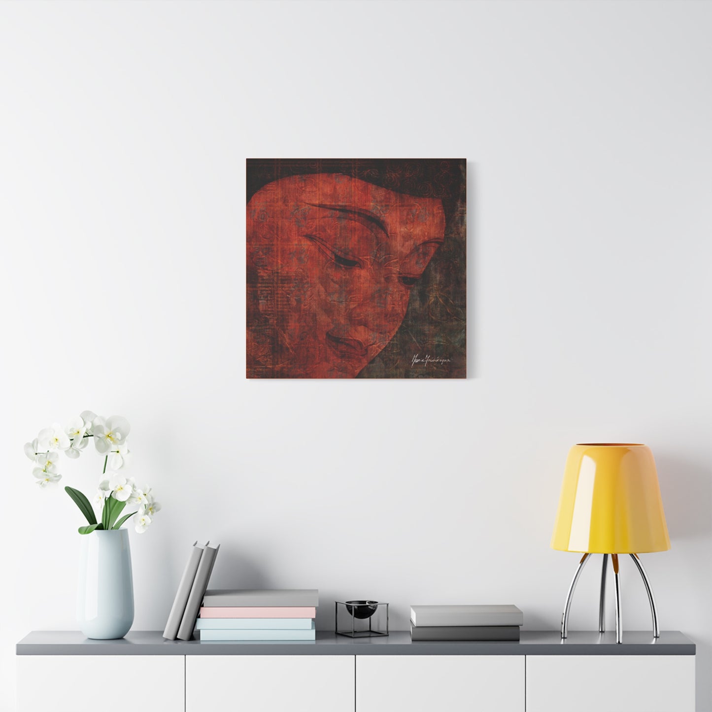 Buddha Smile, elegant, sophisticated print by artist Marie Frederique