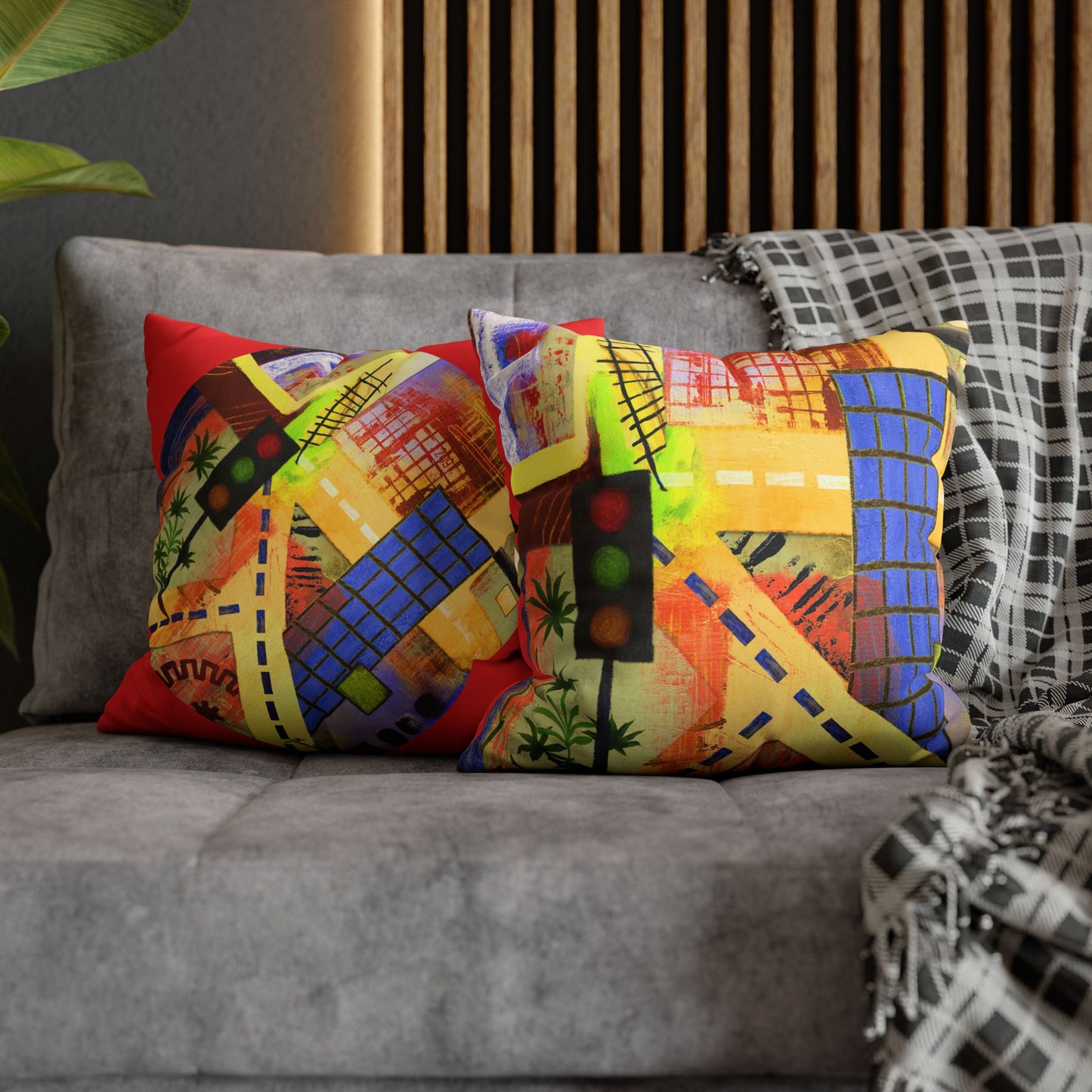 Urban City - Art Pillowcase by artist Marie Frederique