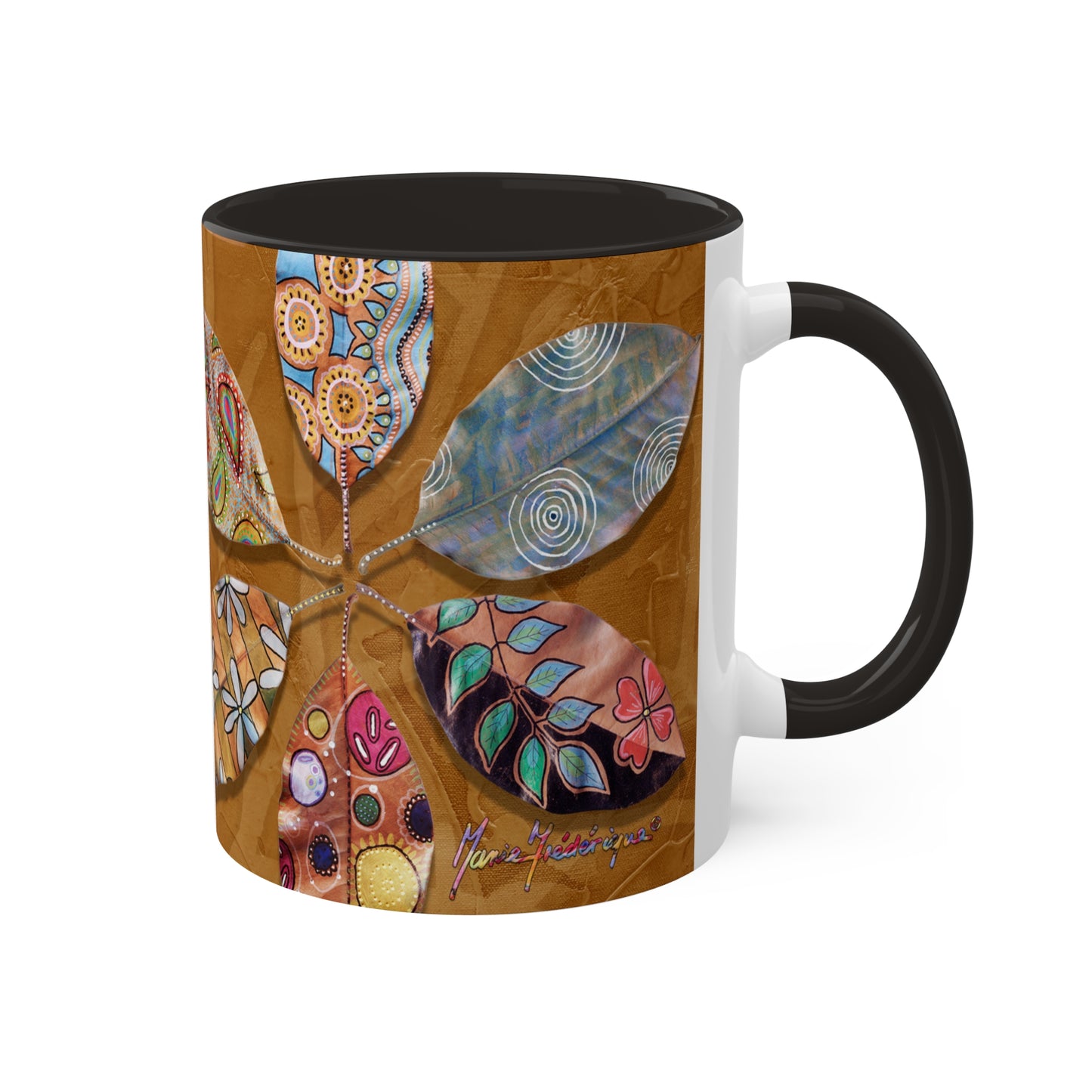 I AM Surfing, Colorful Mug in 6 color options, Black, Red, Golden yellow, Light green, Light Blue and Cambridge Blue. 11oz By Artist Marie Frederique