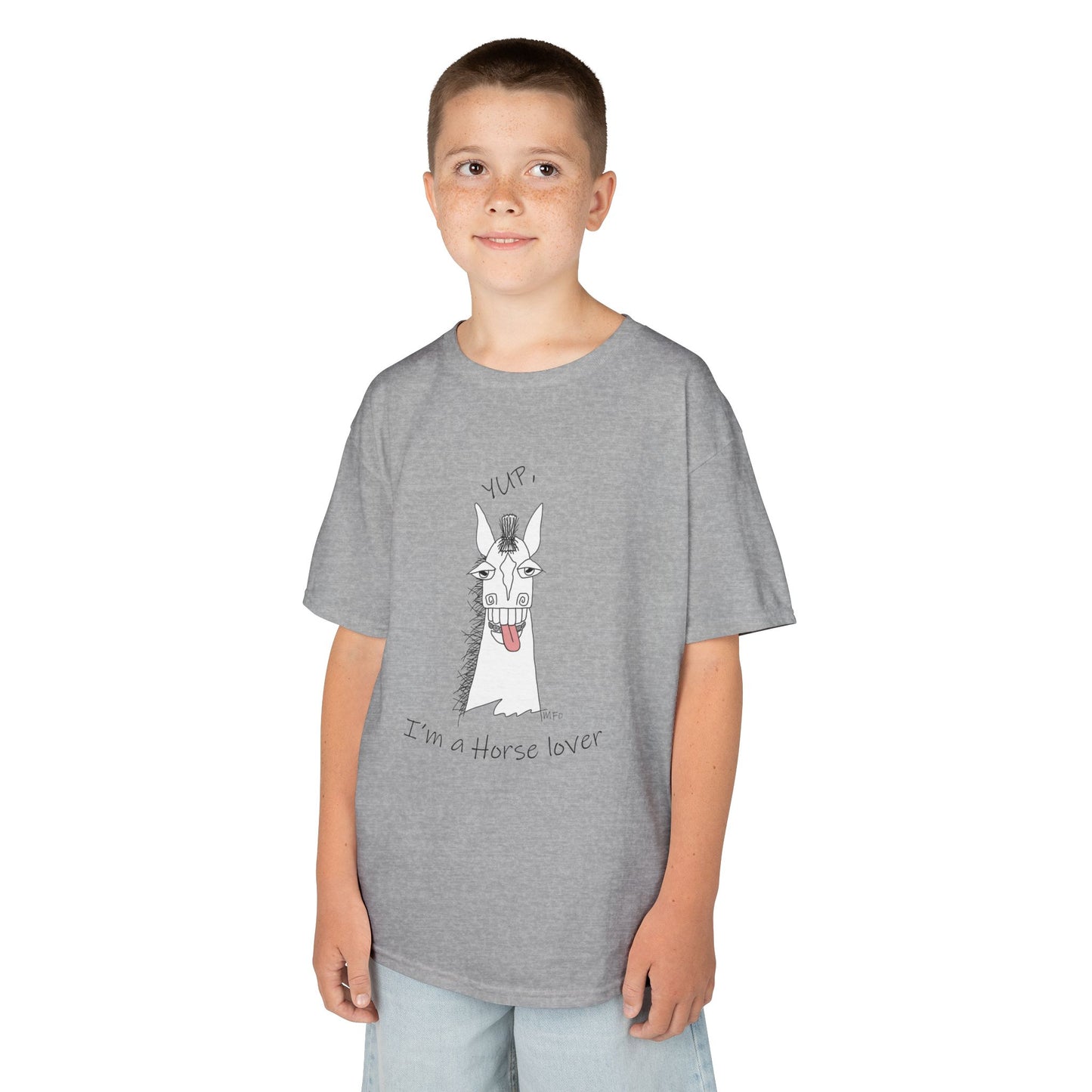 Horse lovers - YUP, I'm a Horse lover." Kids Heavy Cotton™ Tee by artist Marie Frederique