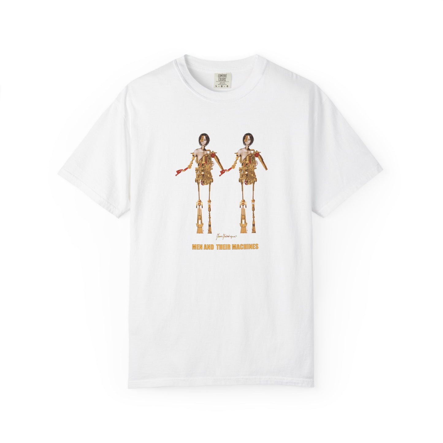 Men and their machines, Robot T-Shirt — by artist Marie Frederique