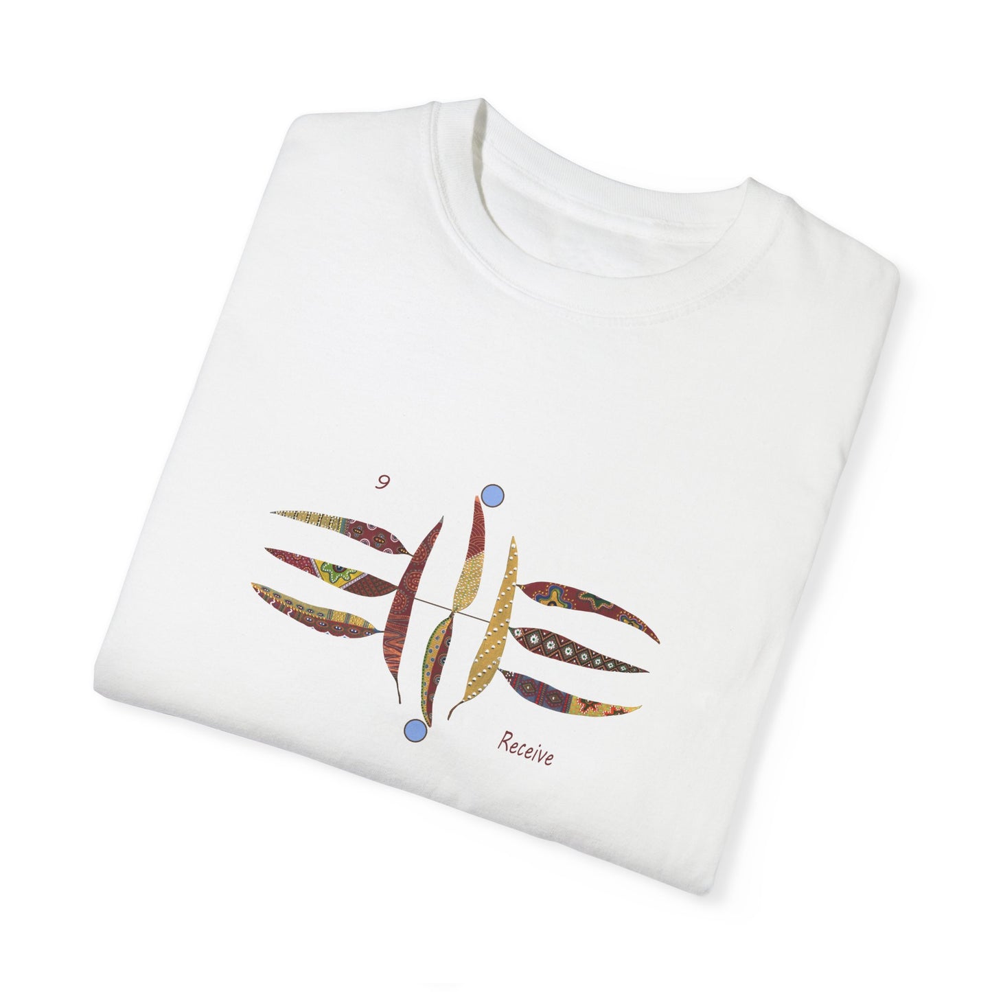 Essassani symbol # 9 "Receive" - Unisex Garment-Dyed T-shirt by Artist Marie Frederique