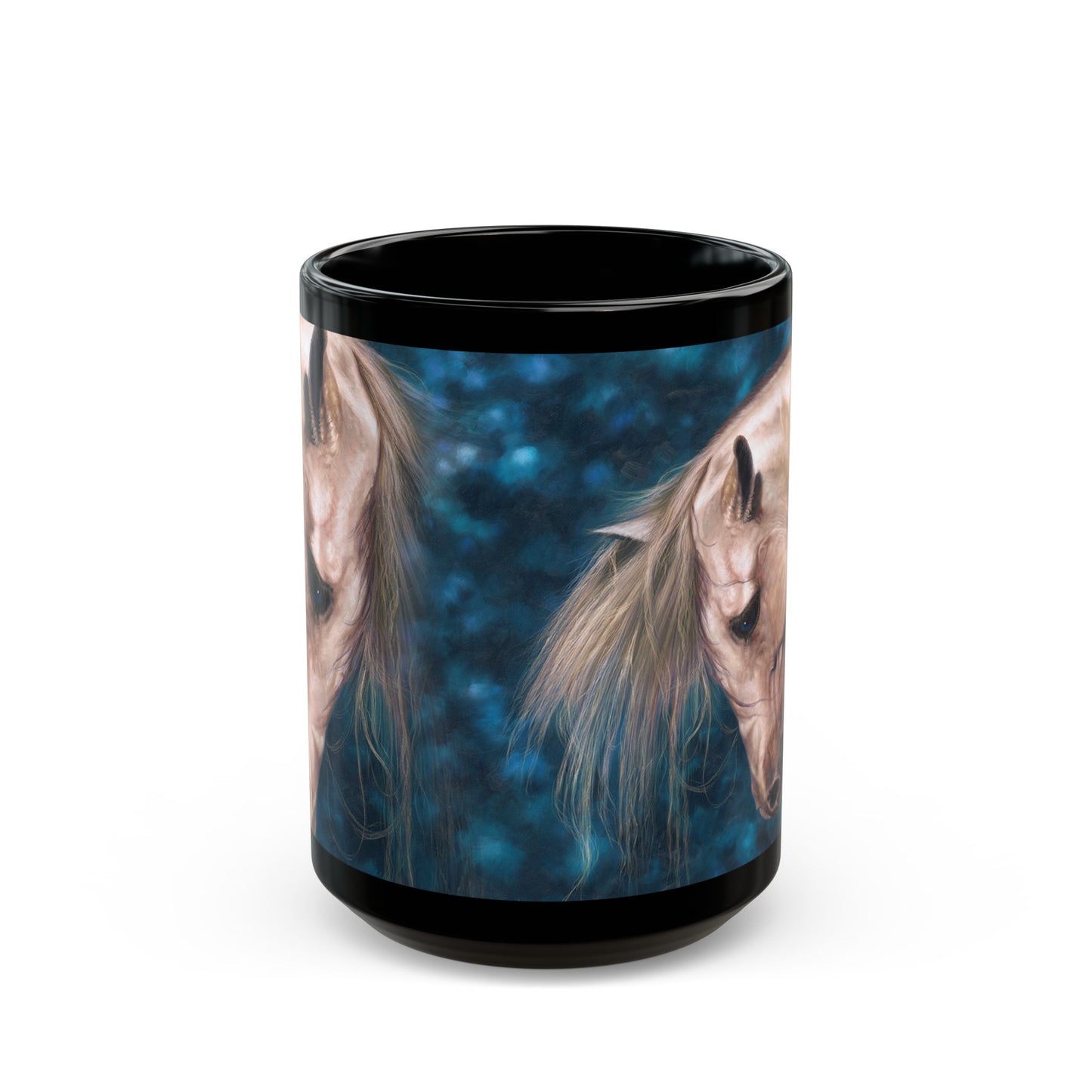 CTS - Blonde Horse, Black Mug (11oz, 15oz)