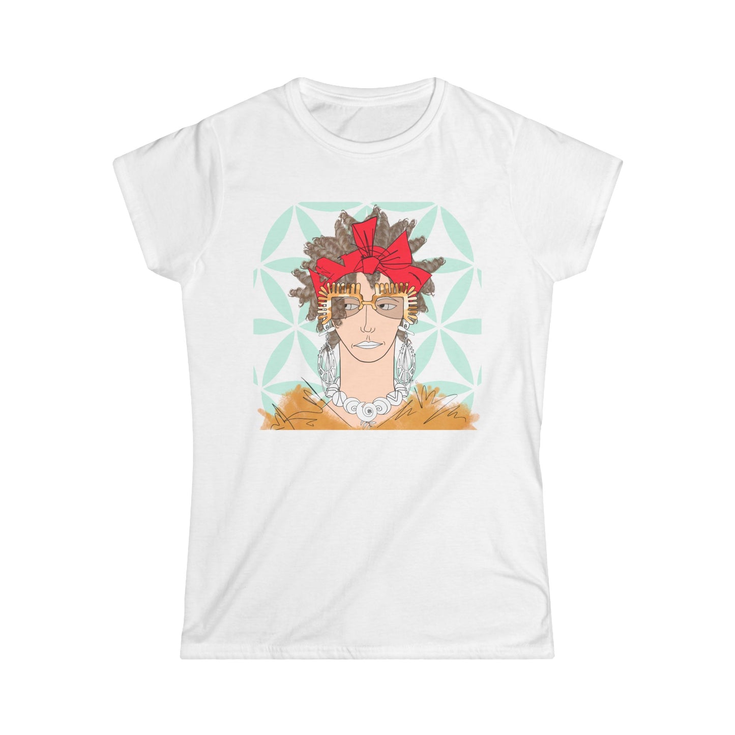 Odette, Graphic Bohemian Vibes - Women's Tee by artist Marie Frederique