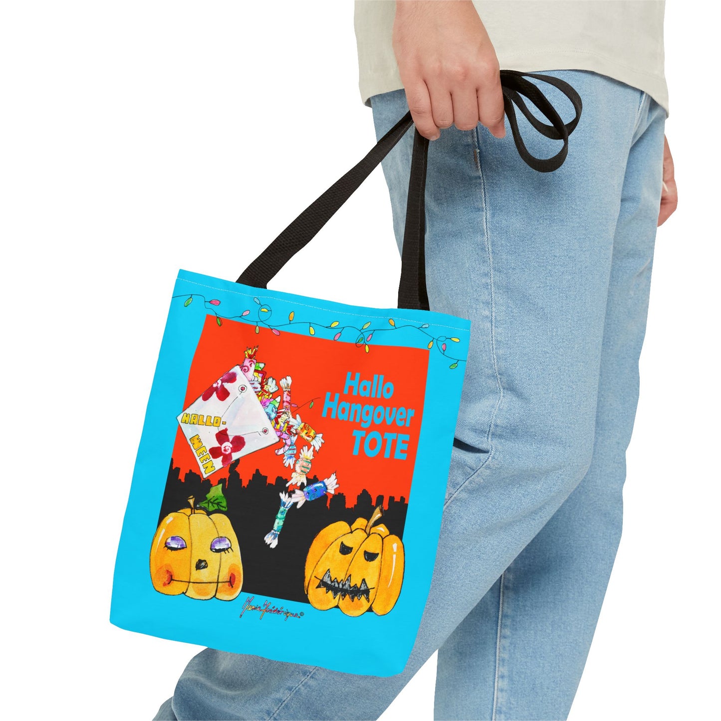 Halloween Sugar high tote by artist Marie Frederique - Perfect for Trick-or-Treating