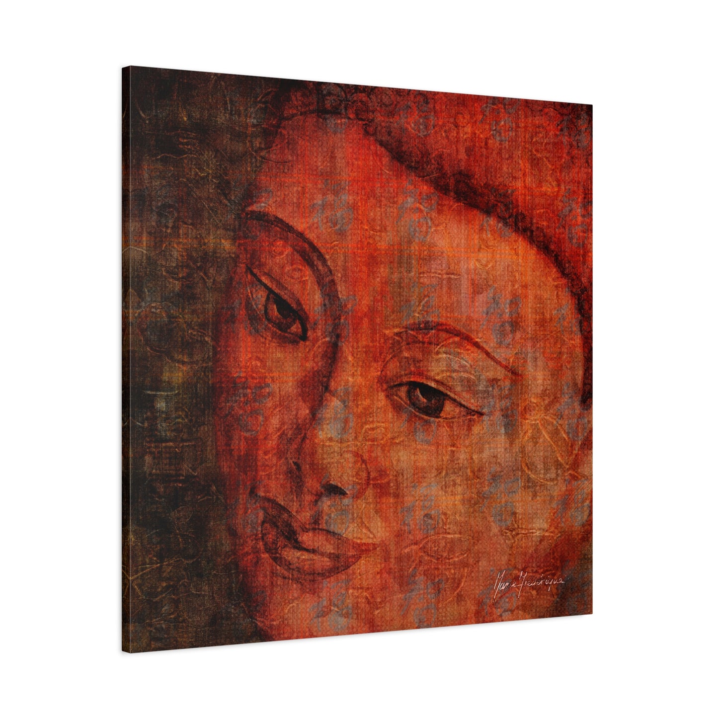 Buddha Portrait, elegant, sophisticated print by artist Marie Frederique