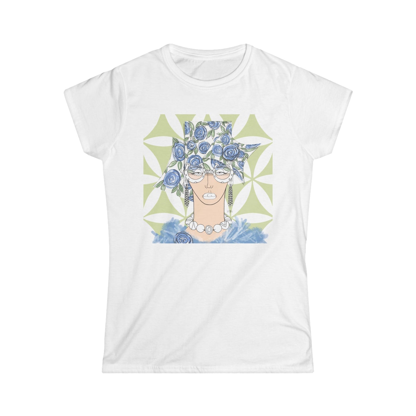 Sabrina, Floral Goddess Tee by artist Marie Frederique