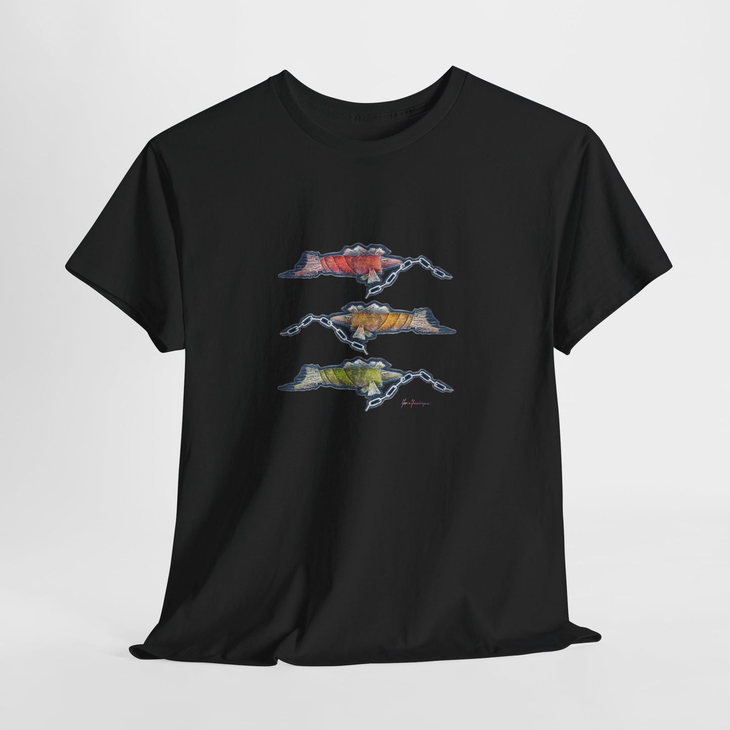 Trio Snout fish T-Shirt — fishing Tee by artist Marie Frederique