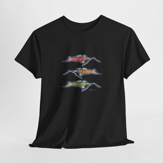 Trio Snout fish T-Shirt — fishing Tee by artist Marie Frederique
