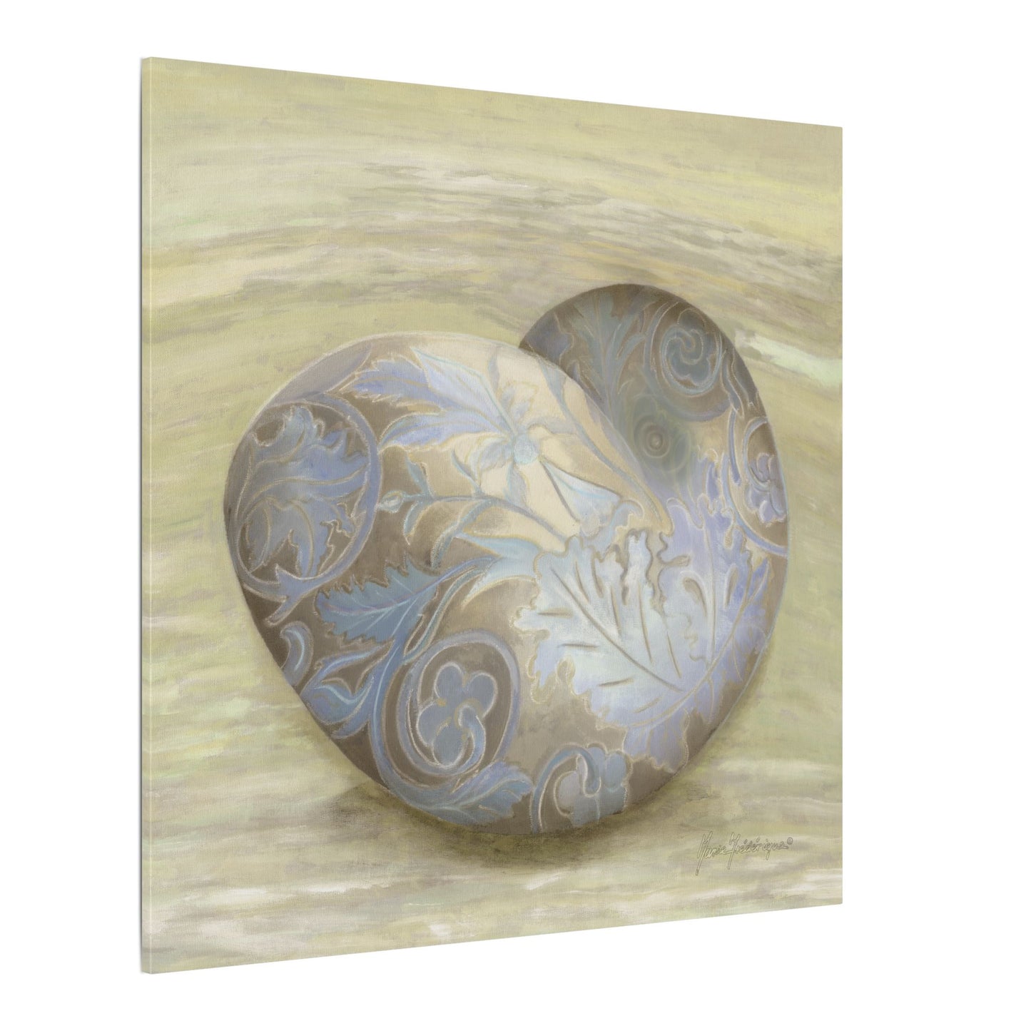 Serene Shell 2 printed Art Canvas by artist Marie Frederique