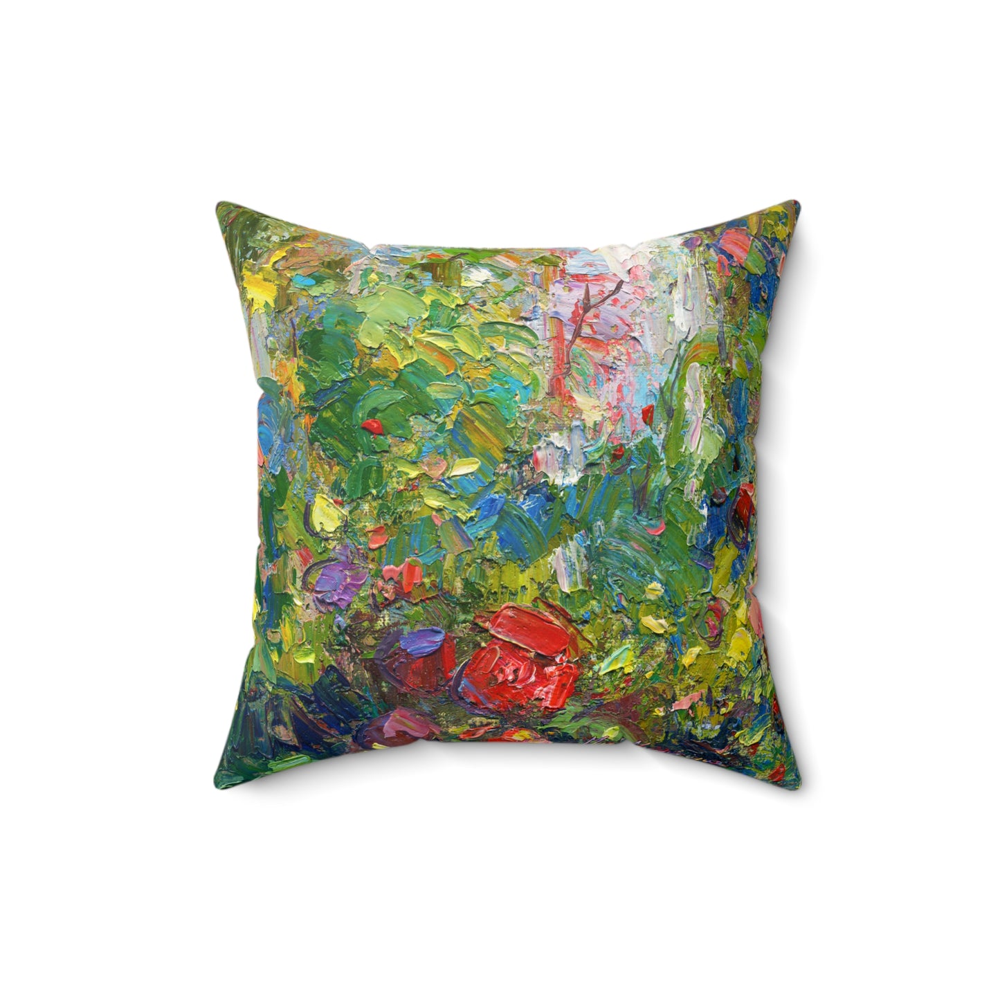 Let's get messy, Vibrant Pillow by artist Marie Frederique