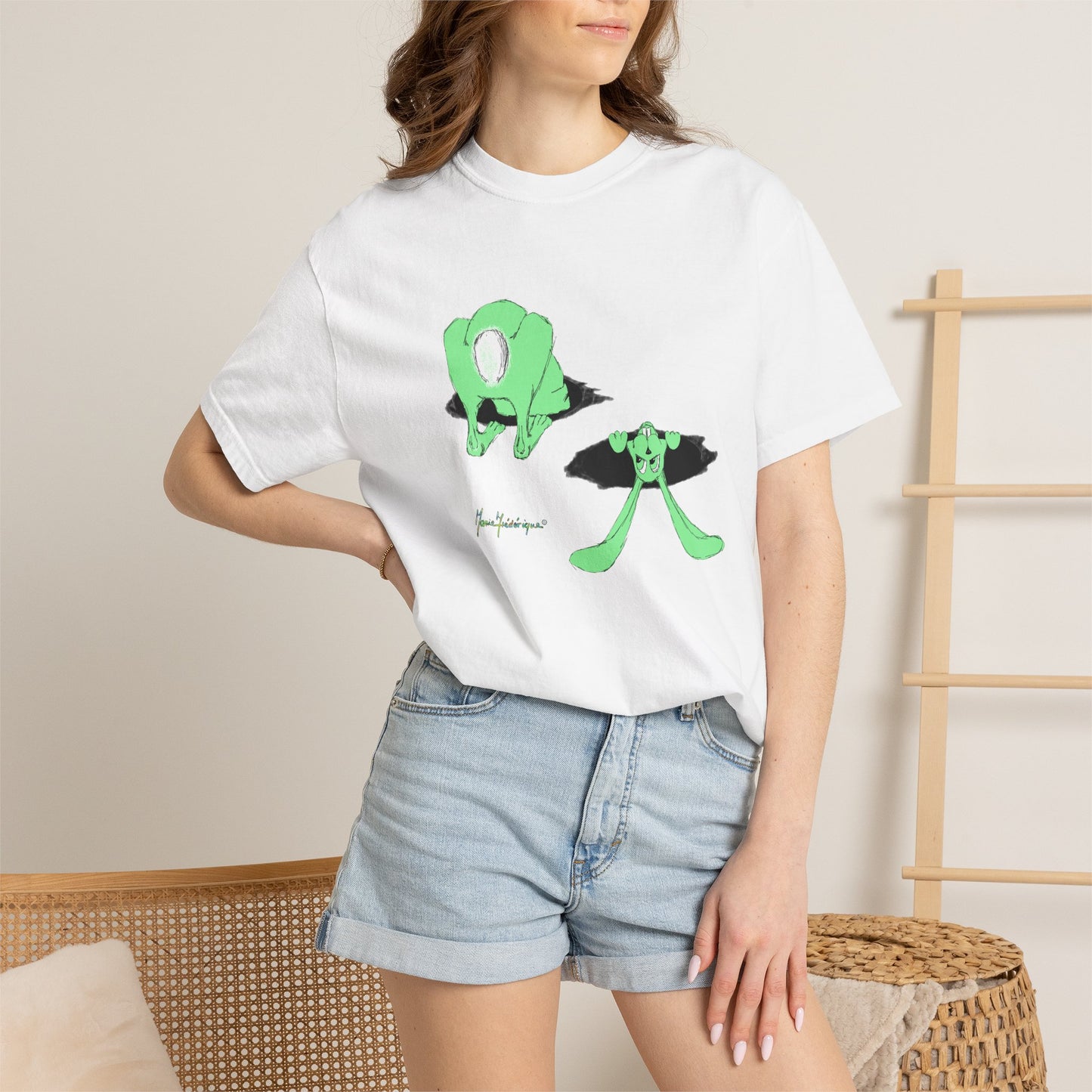 Looking for Alice T-Shirt — Down the rabbit hole Art Graphic Tee by artist Marie Frederique
