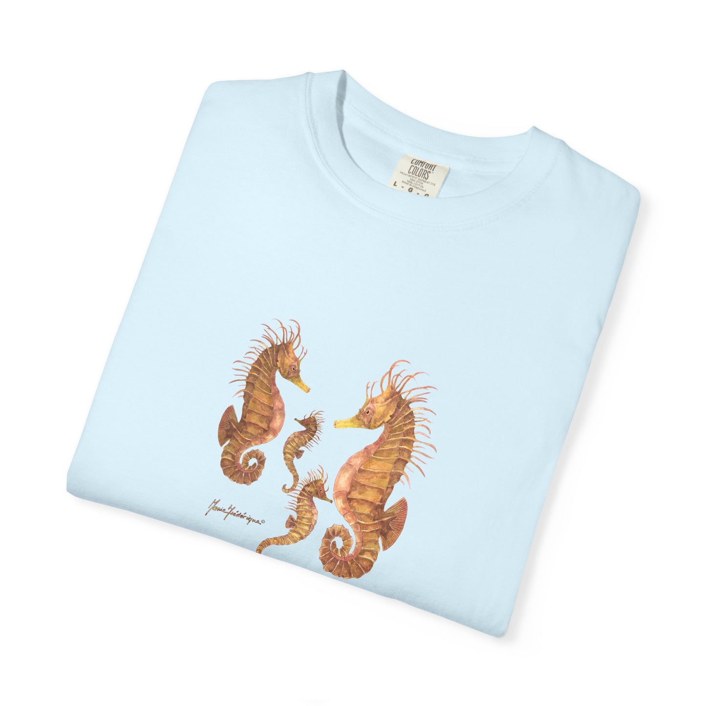 Seahorse Family Graphic Tee — Ocean-Inspired Mom, Dad & Baby Design