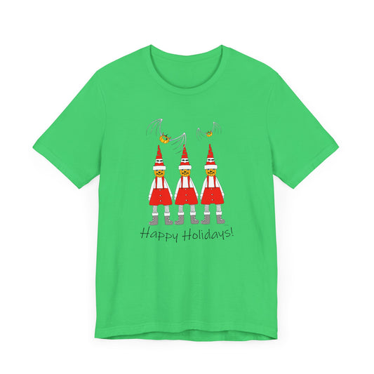 Holiday Pumpkin Santas - Unisex Jersey Short Sleeve Tee Express Delivery available by artist Marie Frederique