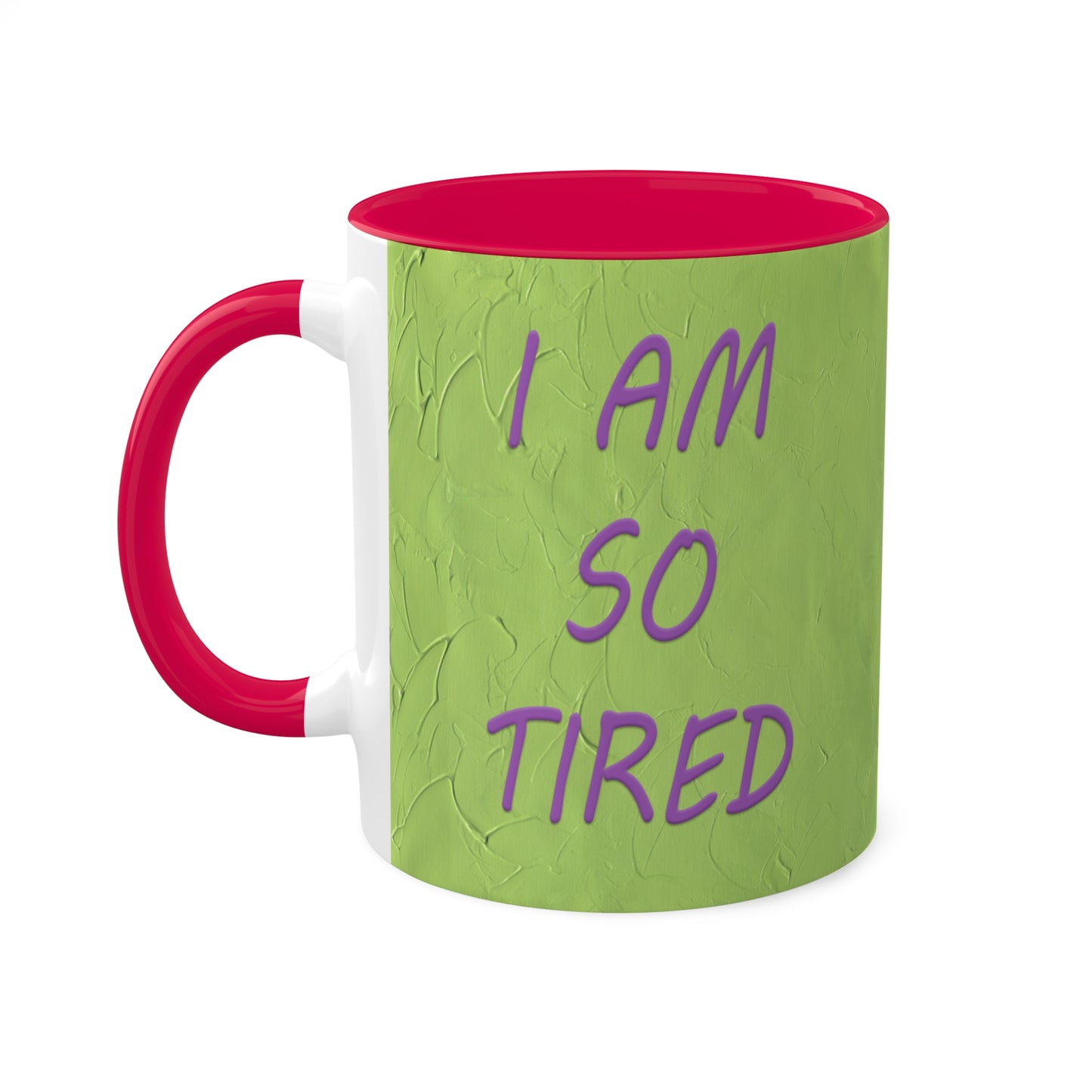 I AM so Tired - Rhinoceros Colorful Mug in 5 colors, 11oz By Artist Marie Frederique