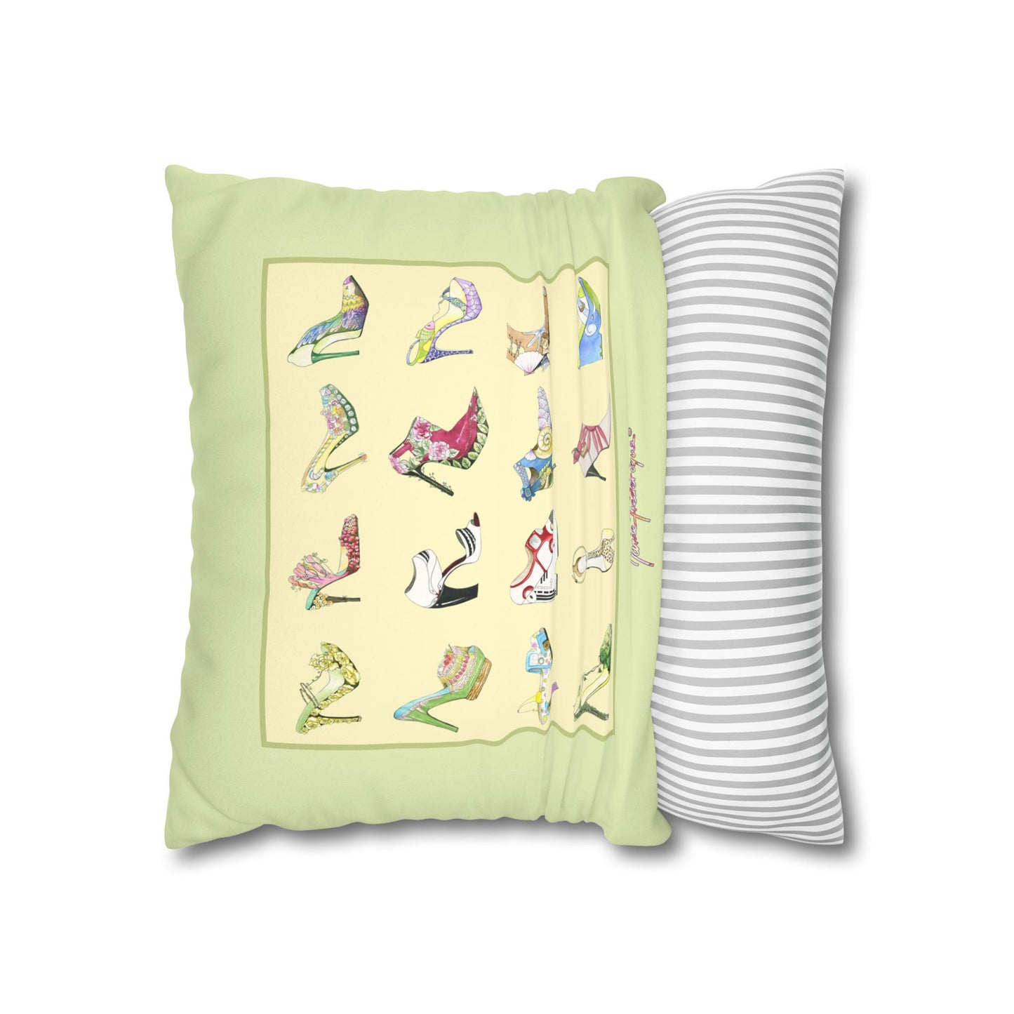 Decorative Shoes Pillowcase — High Heel Shoe Collection by artist Marie Frederique