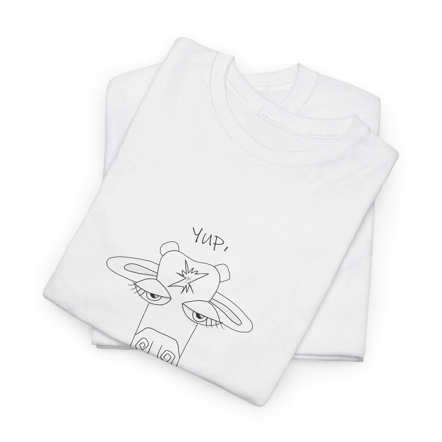 Cow lovers, "YES, I'm a Cow. DO NOT test me." Unisex Heavy Cotton Tee by artist Marie Frederique