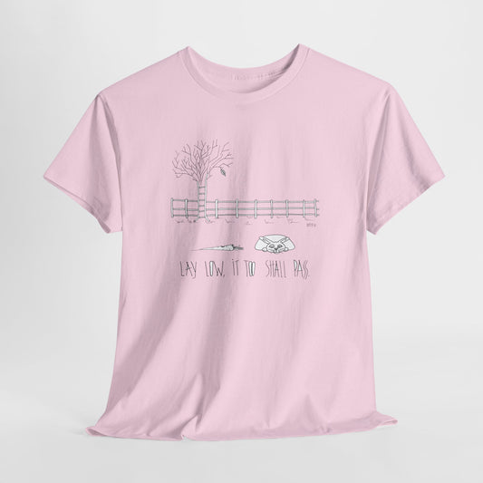 Bunny lovers "Lay Low" Unisex Heavy Cotton Tee - Design by artist Marie Frederique